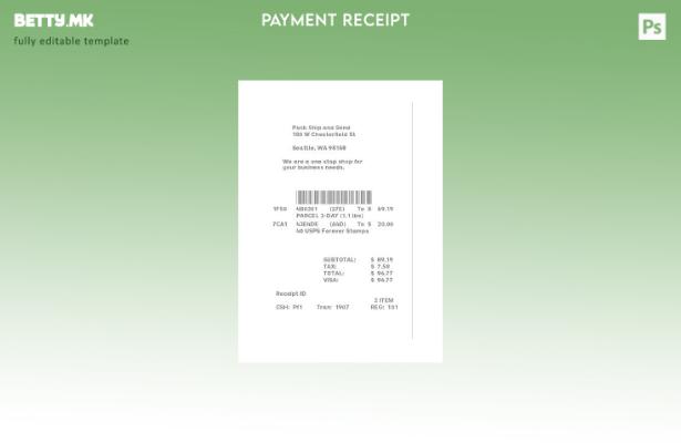 Модерен стил Шаблон за потврда за испорака во продавница